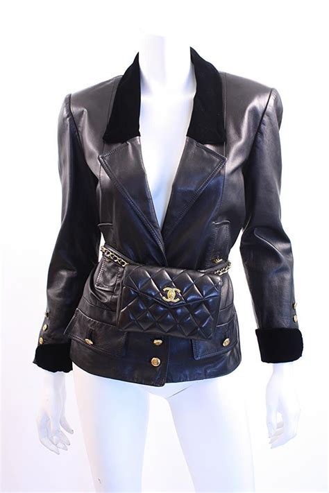 vintage chanel leather jacket|original chanel jacket.